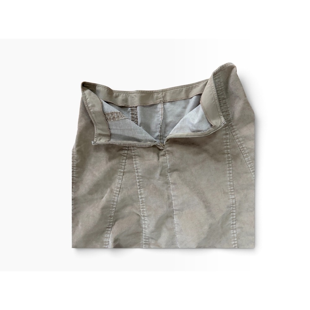 Vintage GAP Khaki Corduroy Paneled A-Line Skirt Tan Stretch Cotton Blend - Picture 6 of 13